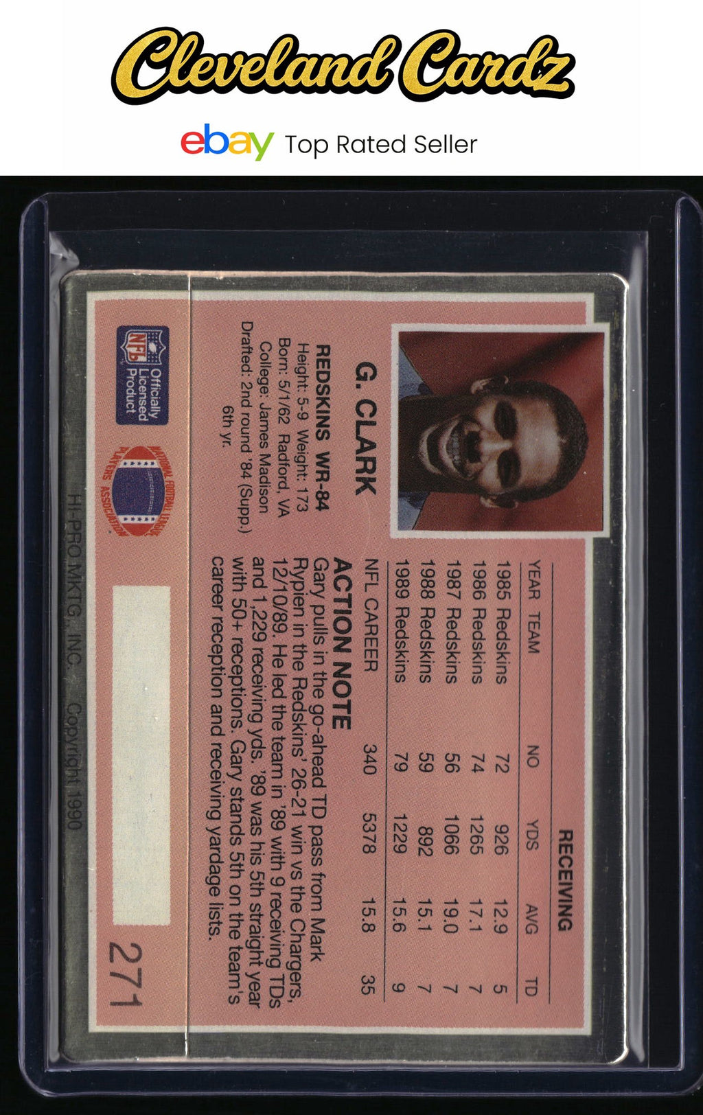 1990 Action Packed #271 Gary Clark