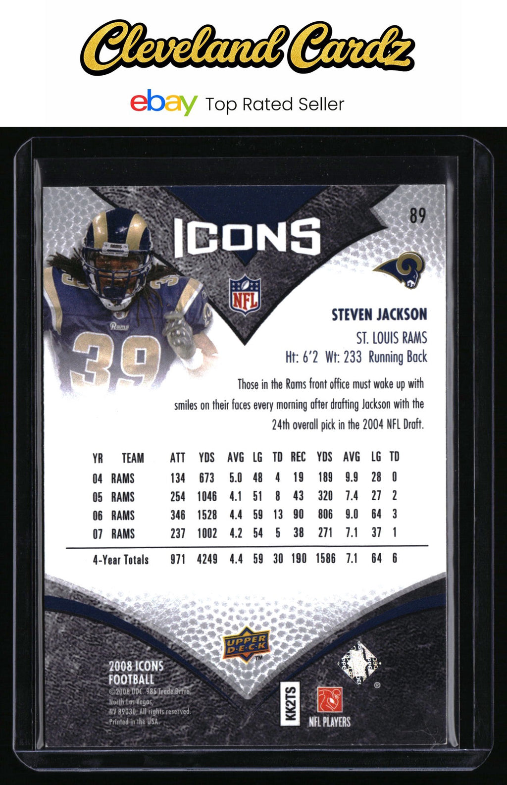 2008 Upper Deck Icons #89 Steven Jackson