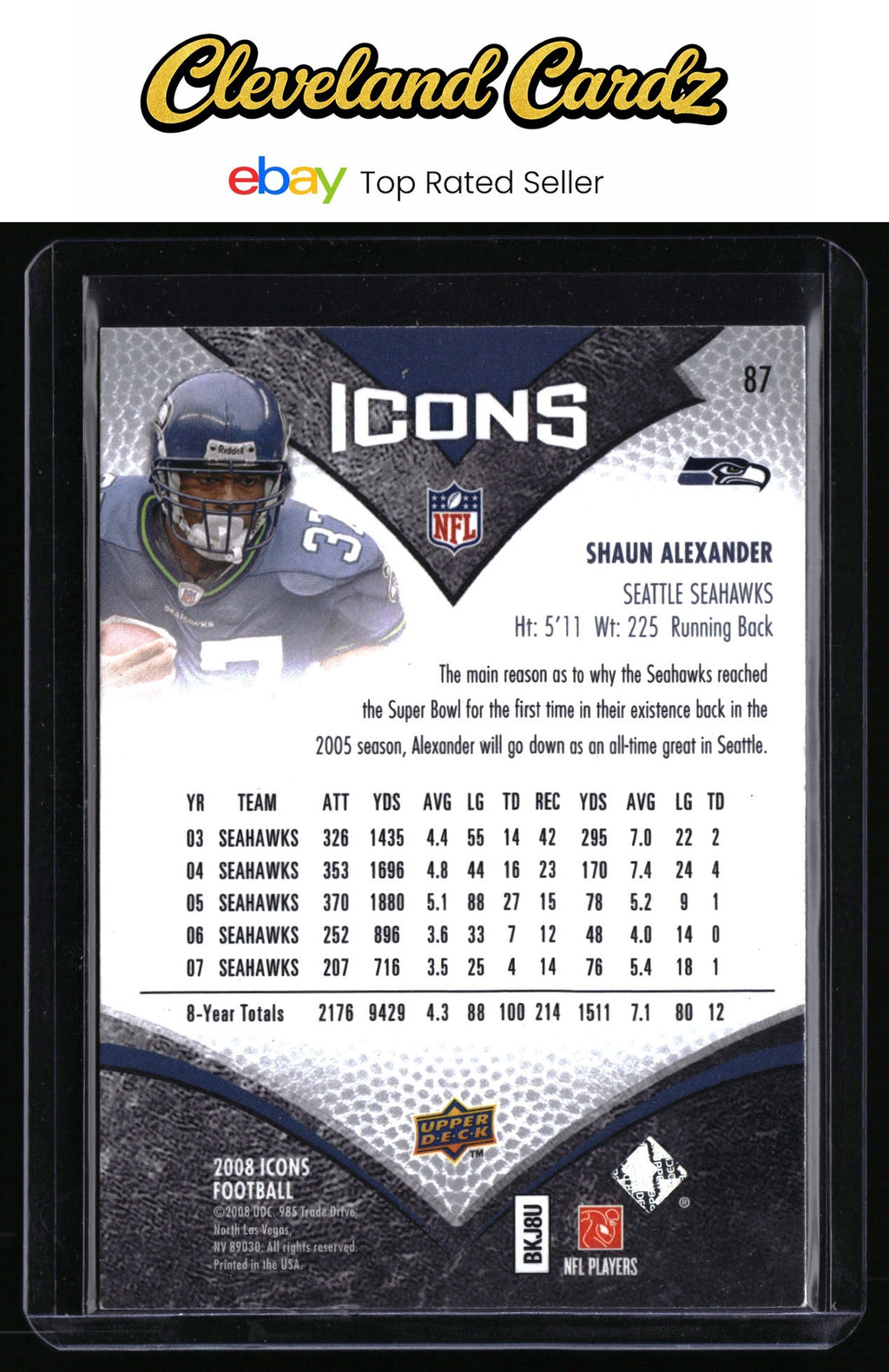 2008 Upper Deck Icons #87 Shaun Alexander