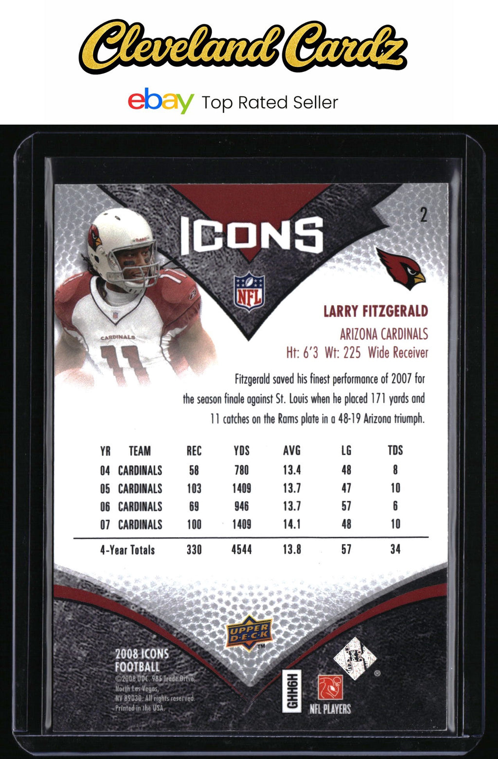2008 Upper Deck Icons #2 Larry Fitzgerald