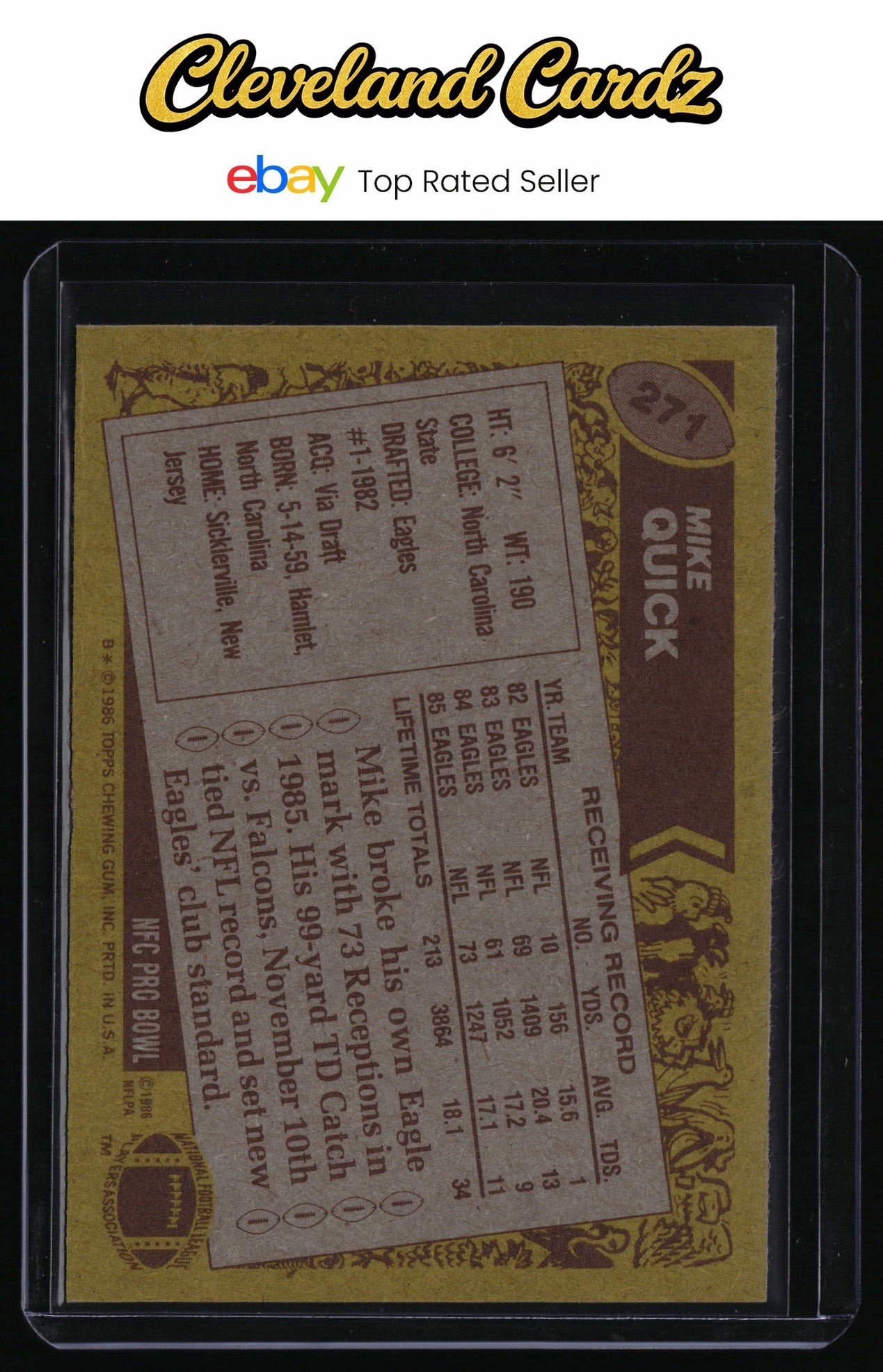 1986 Topps #271 Mike Quick