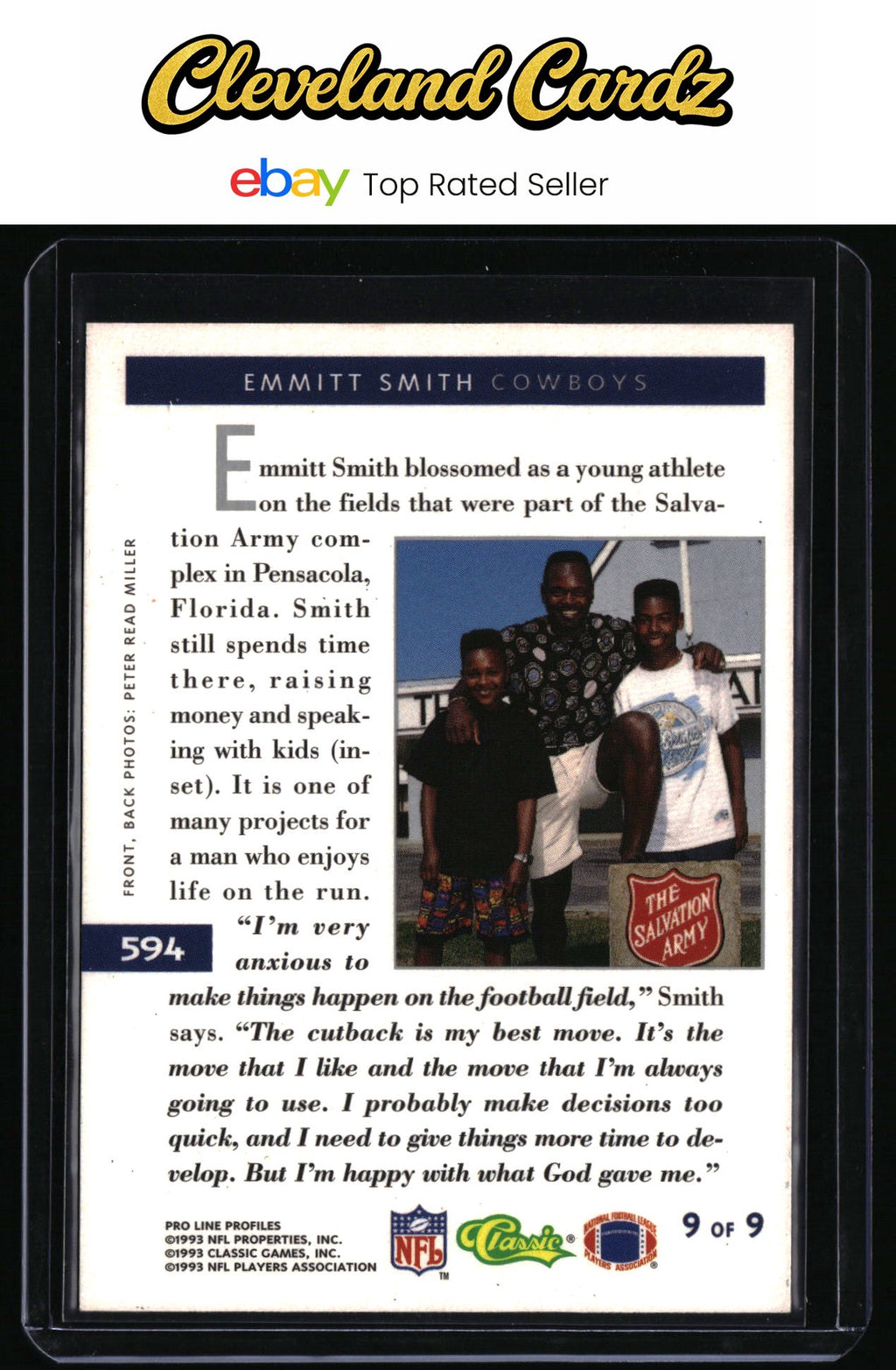 1993 Pro Line Profiles #594 Emmitt Smith