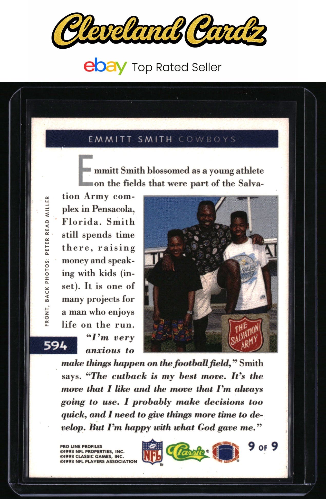 1993 Pro Line Profiles #594 Emmitt Smith