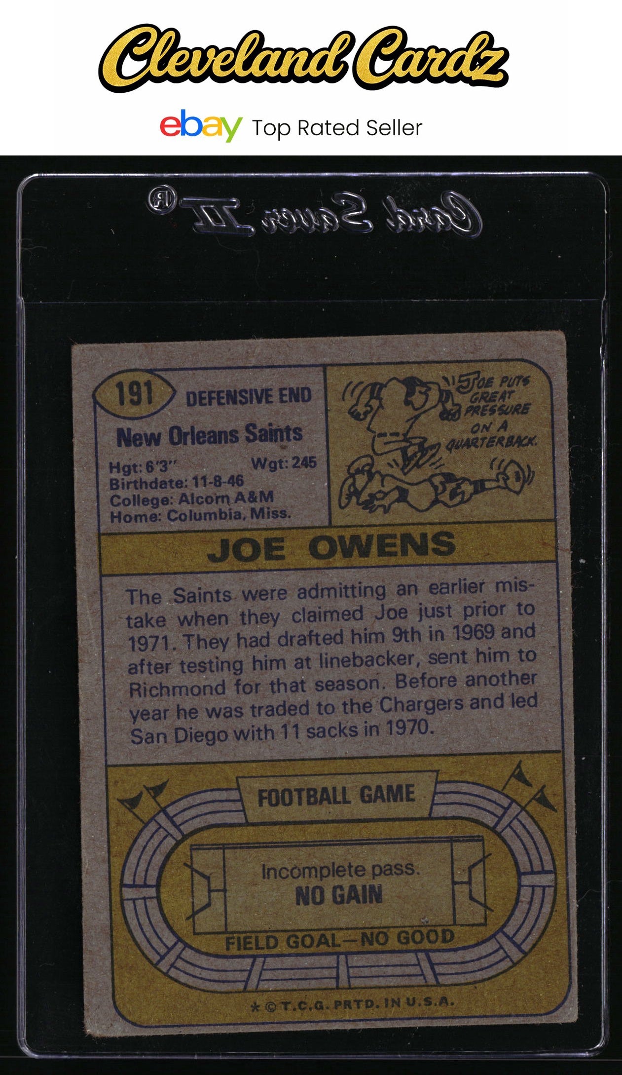 1974 Topps #191 Joe Owens RC