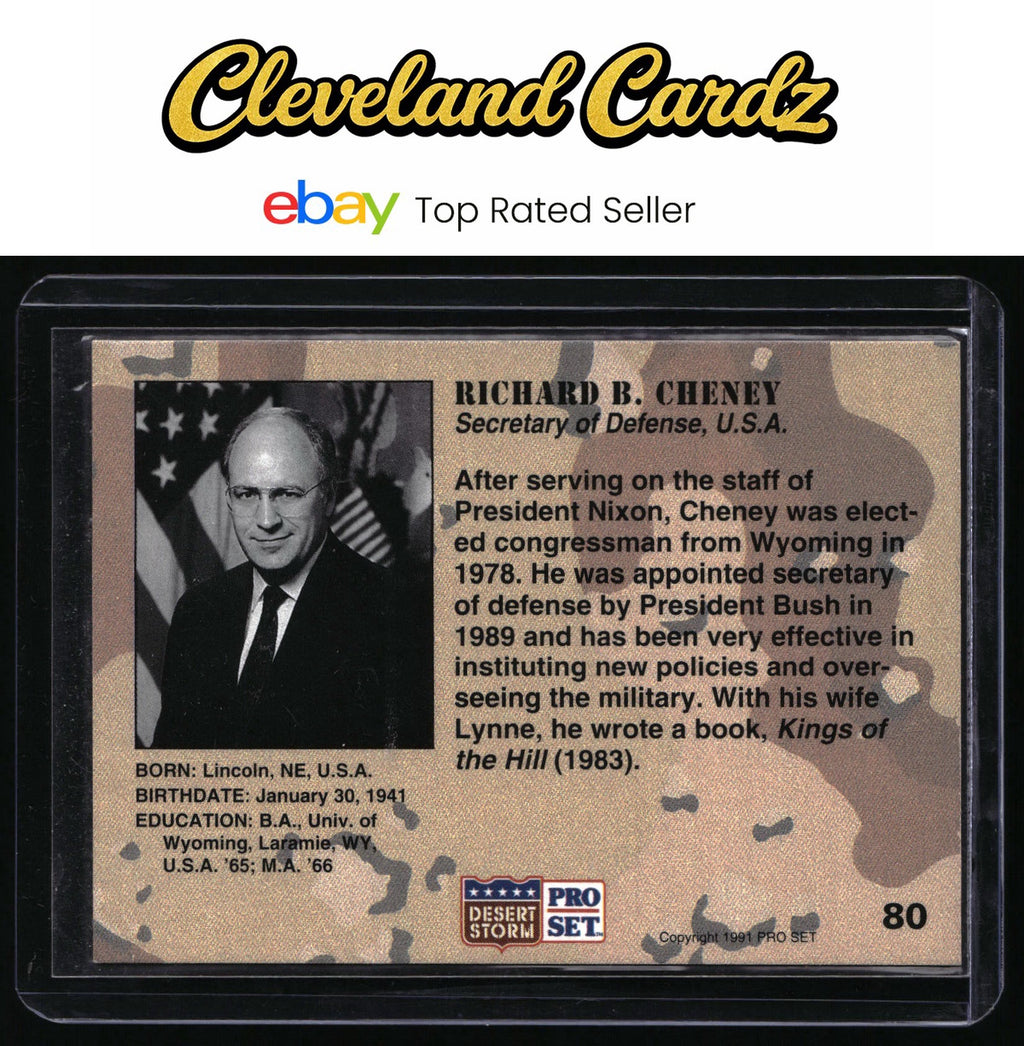 1991 Pro Set Desert Storm #80 Richard B. Cheney