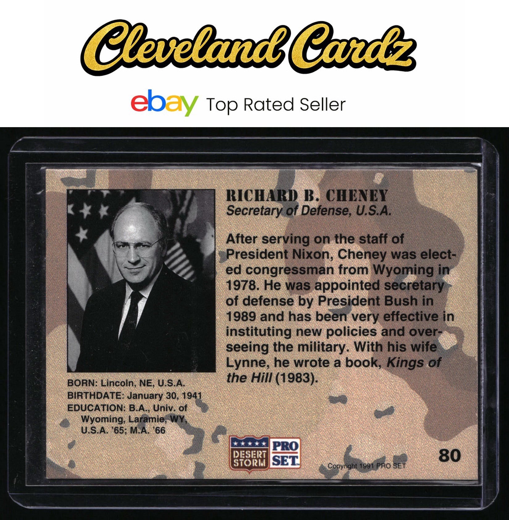 1991 Pro Set Desert Storm #80 Richard B. Cheney