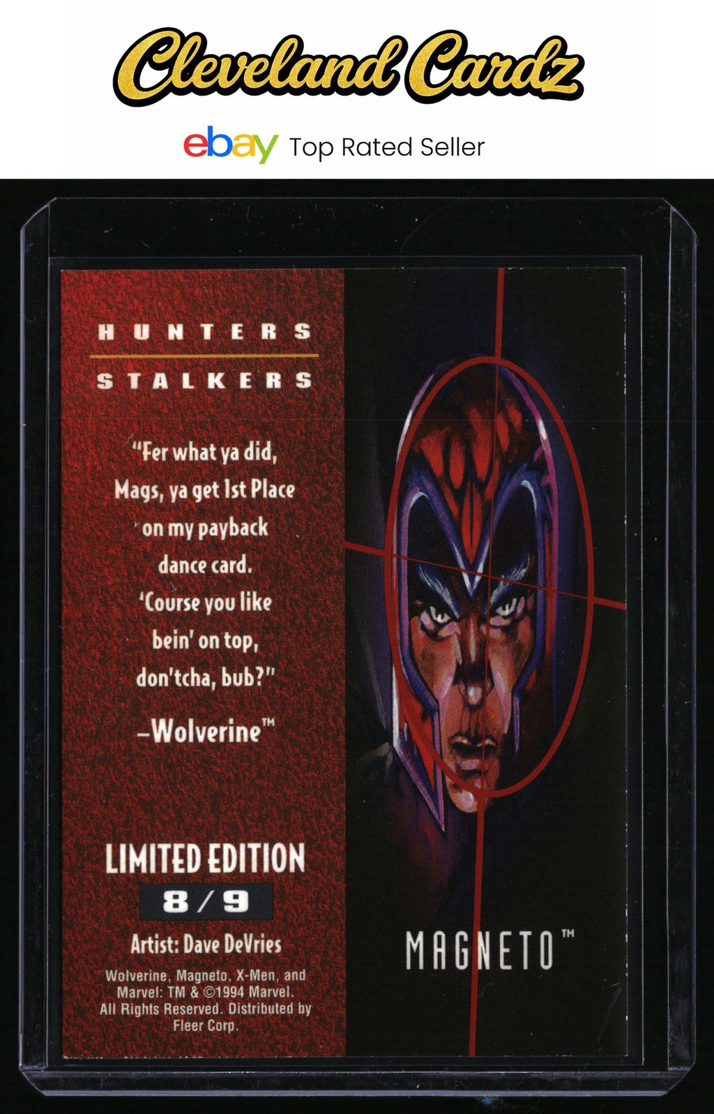 1995 Fleer Ultra X-Men #8 Magneto Hunters-&-Stalkers-Silver