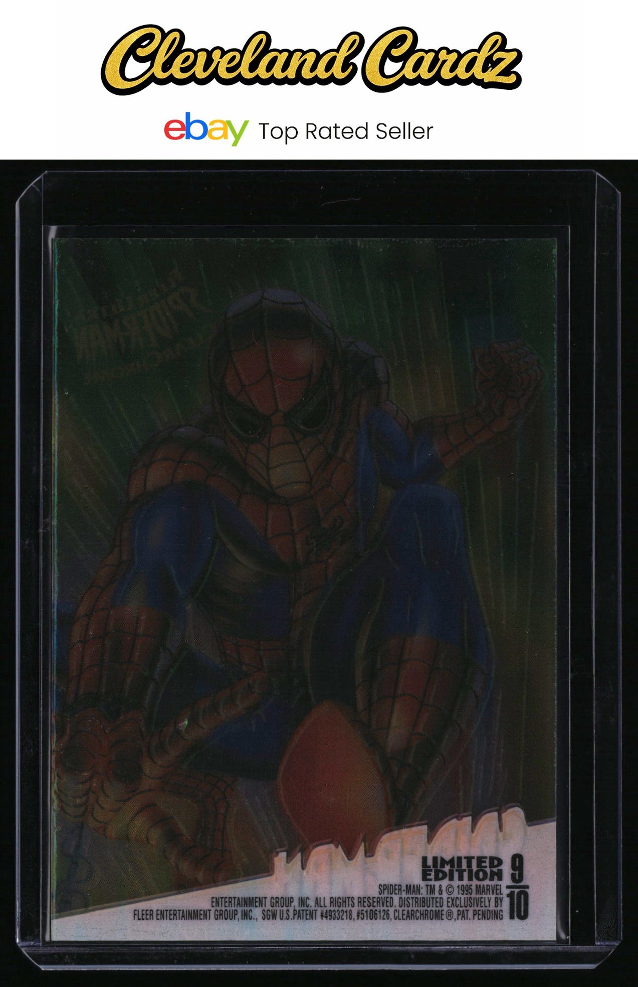 1995 Fleer Ultra Spider-Man #9 Spider-Man ClearChrome