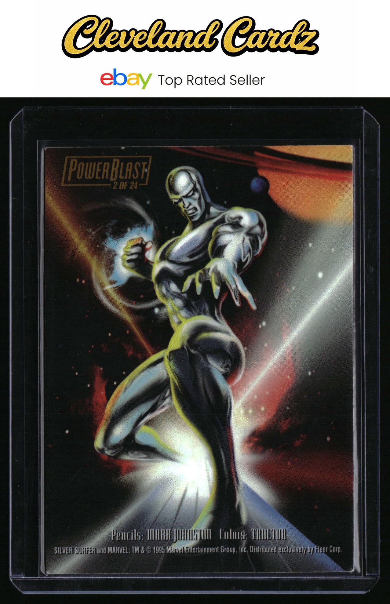 1995 Flair Marvel Annual #2 Silver Surfer PowerBlast