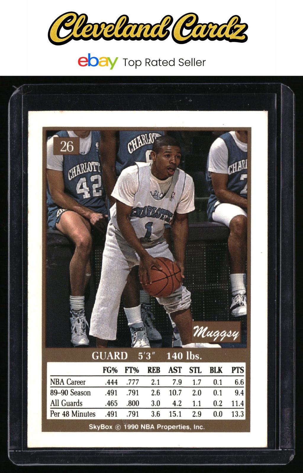 1990-91 SkyBox #26 Tyrone Bogues