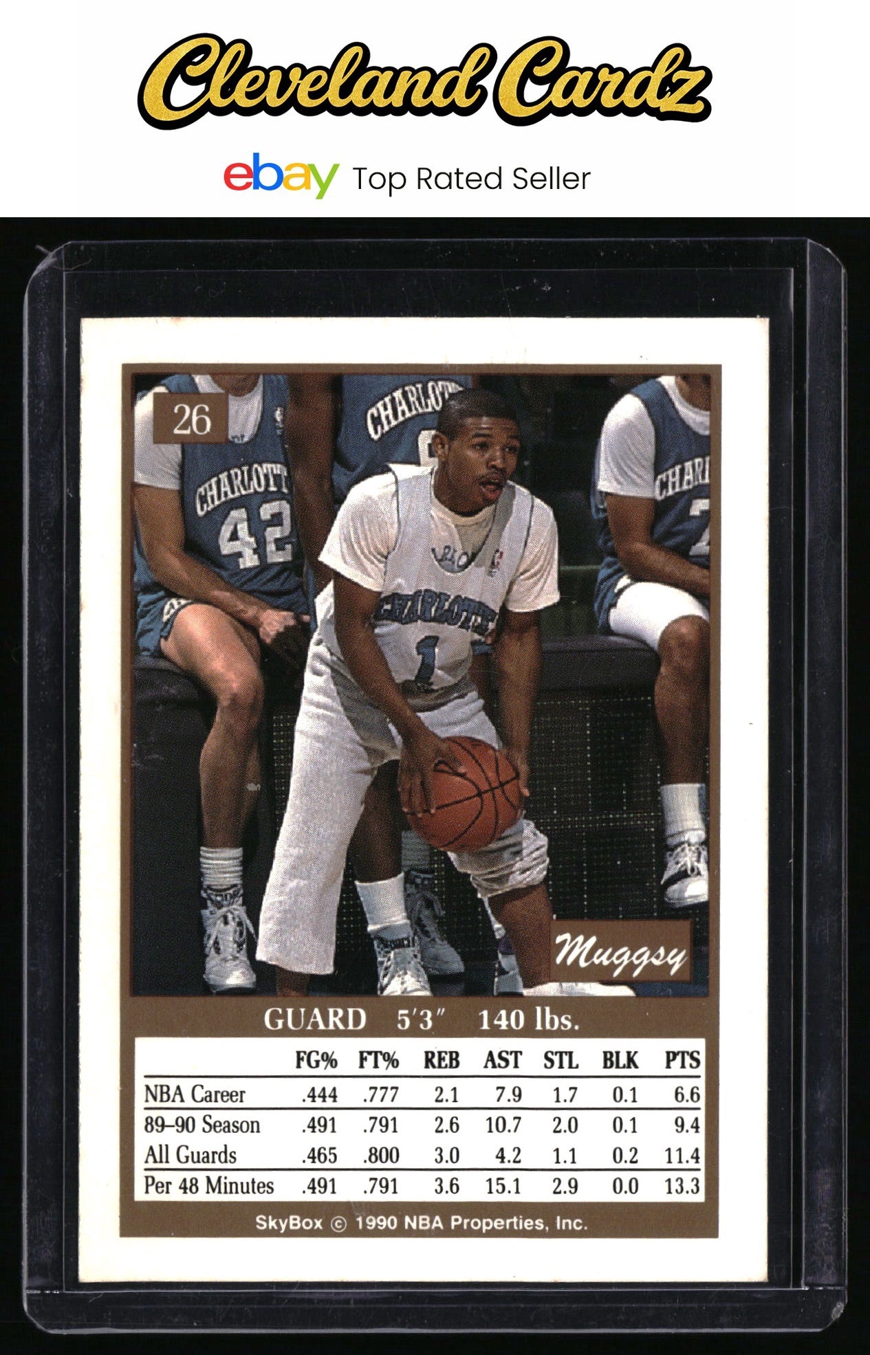 1990-91 SkyBox #26 Tyrone Bogues