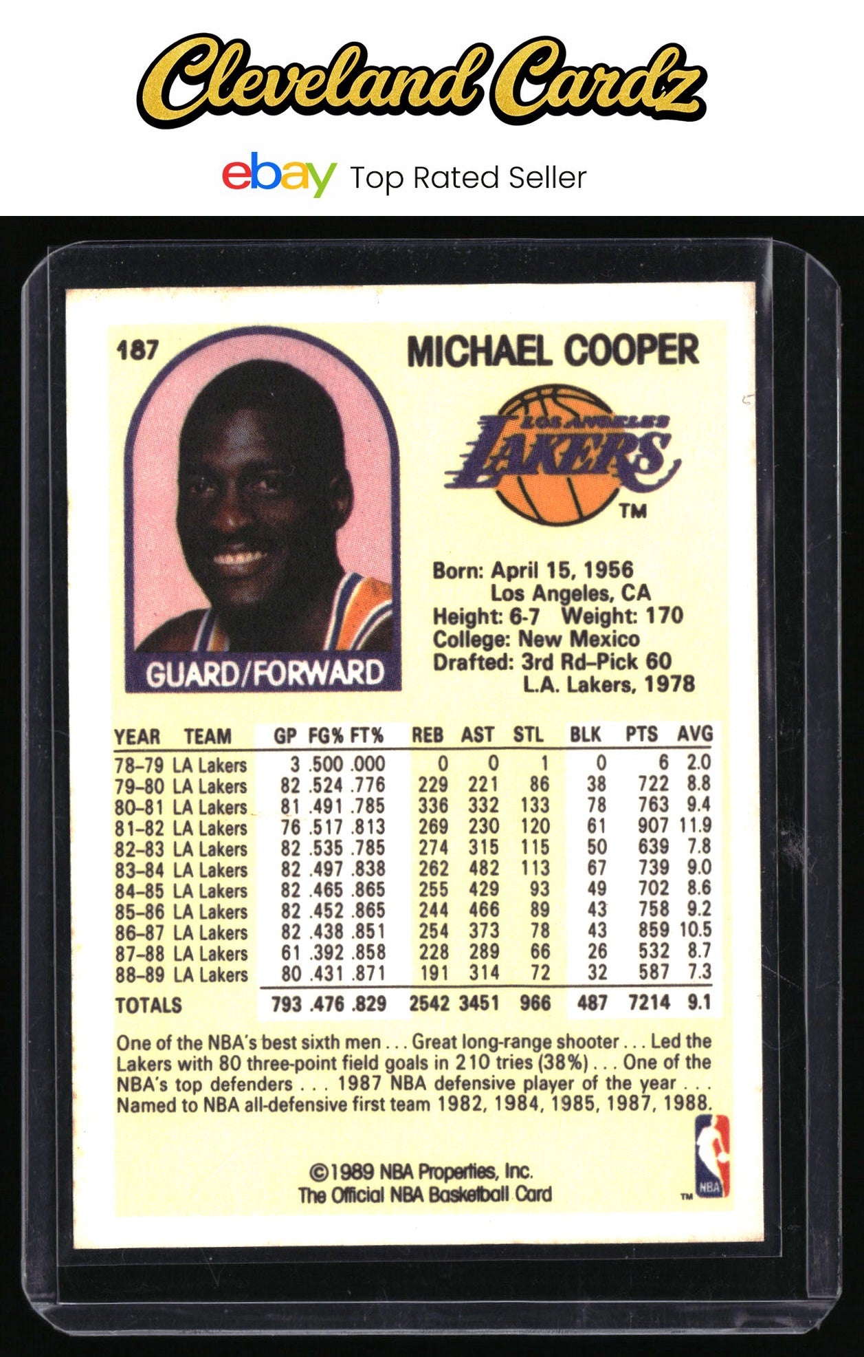 1989-90 Hoops #187 Michael Cooper