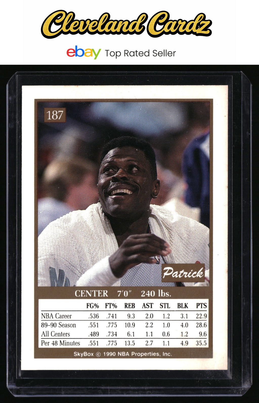 1990-91 SkyBox #187 Patrick Ewing