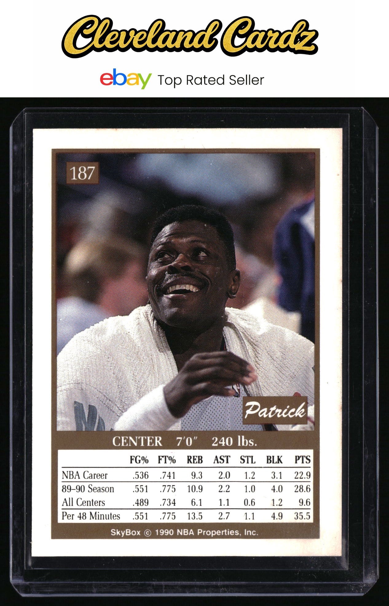 1990-91 SkyBox #187 Patrick Ewing