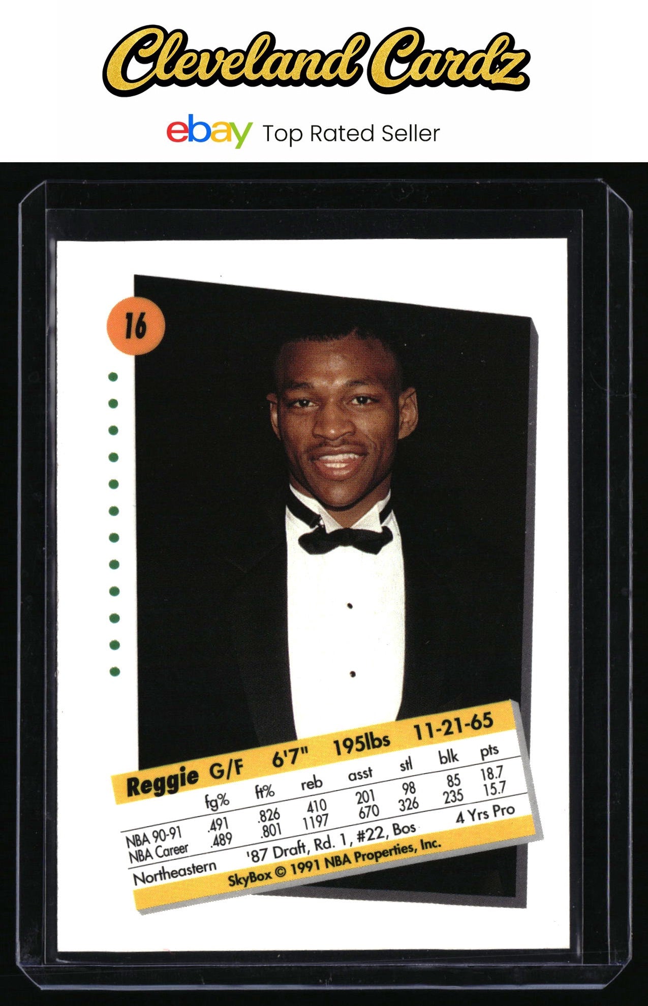 1991-92 SkyBox #16 Reggie Lewis