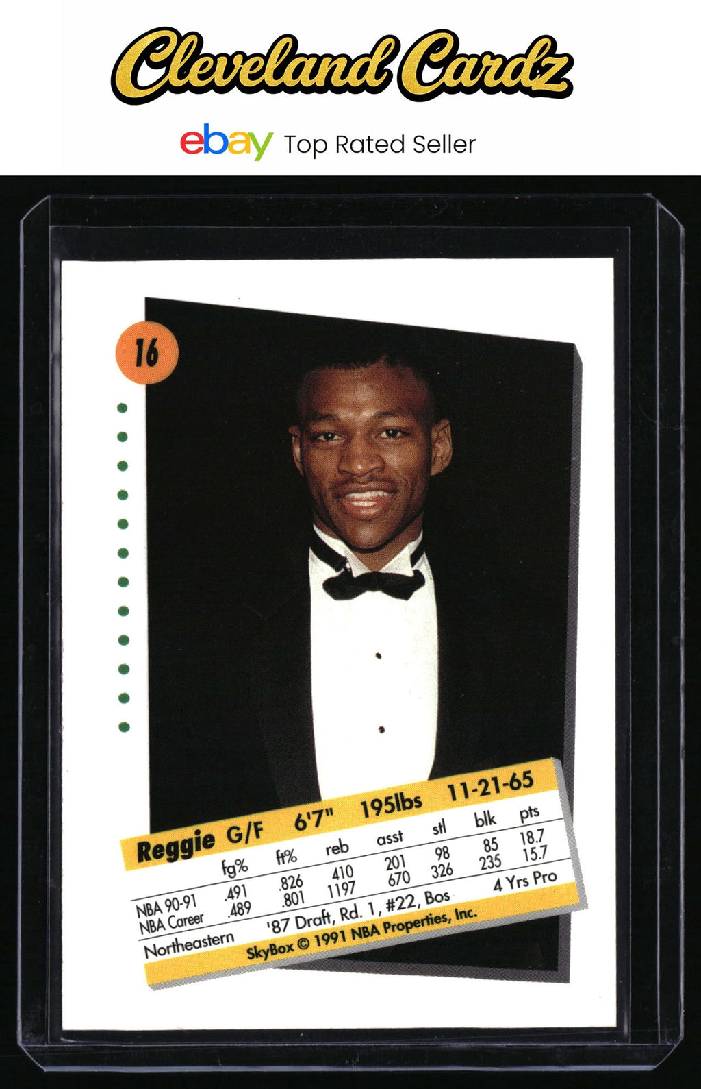 1991-92 SkyBox #16 Reggie Lewis