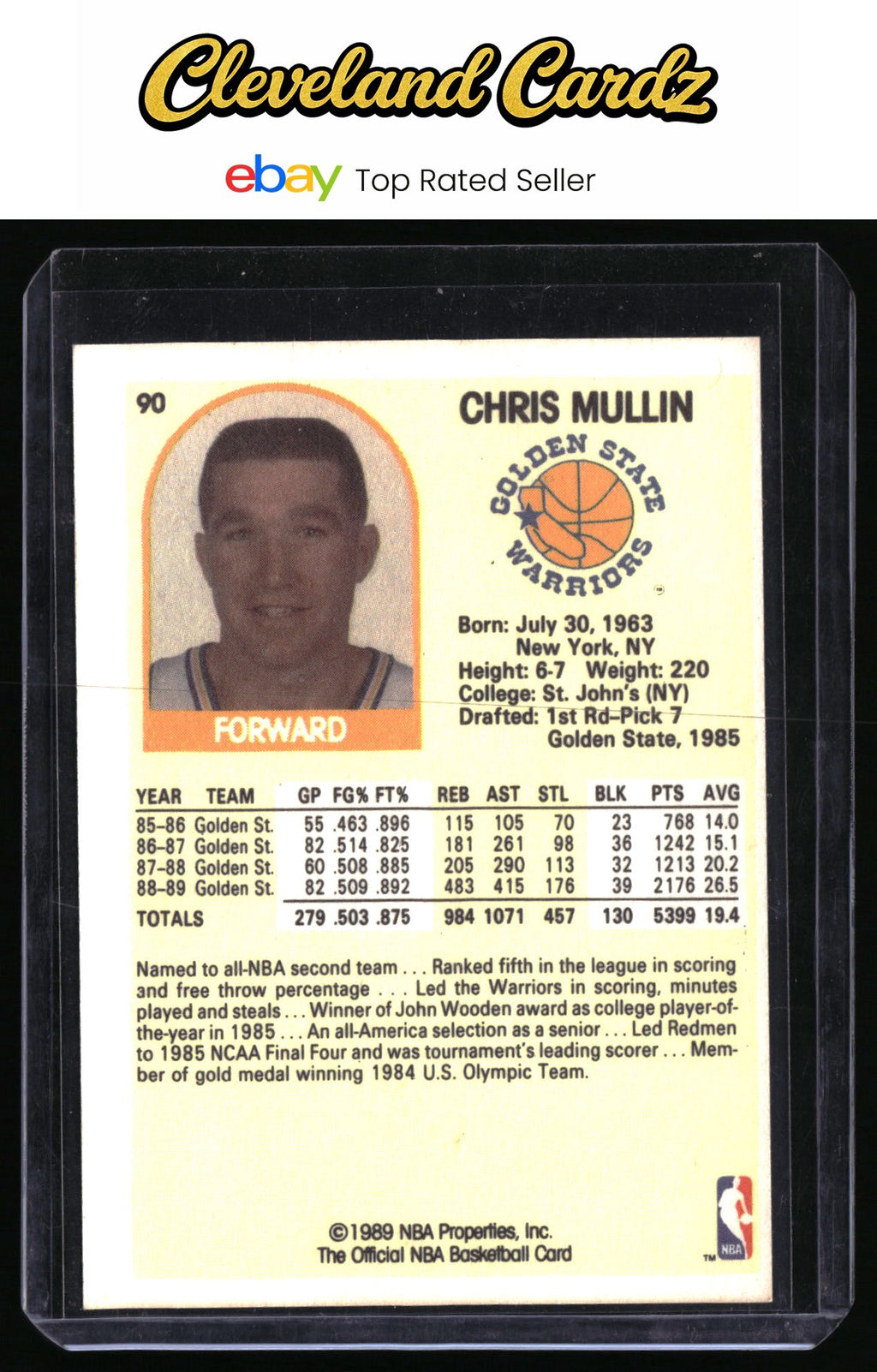 1989-90 Hoops #90 Chris Mullin