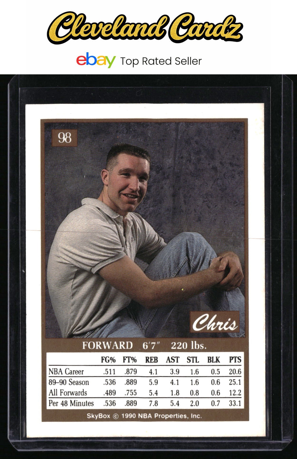 1990-91 SkyBox #98 Chris Mullin