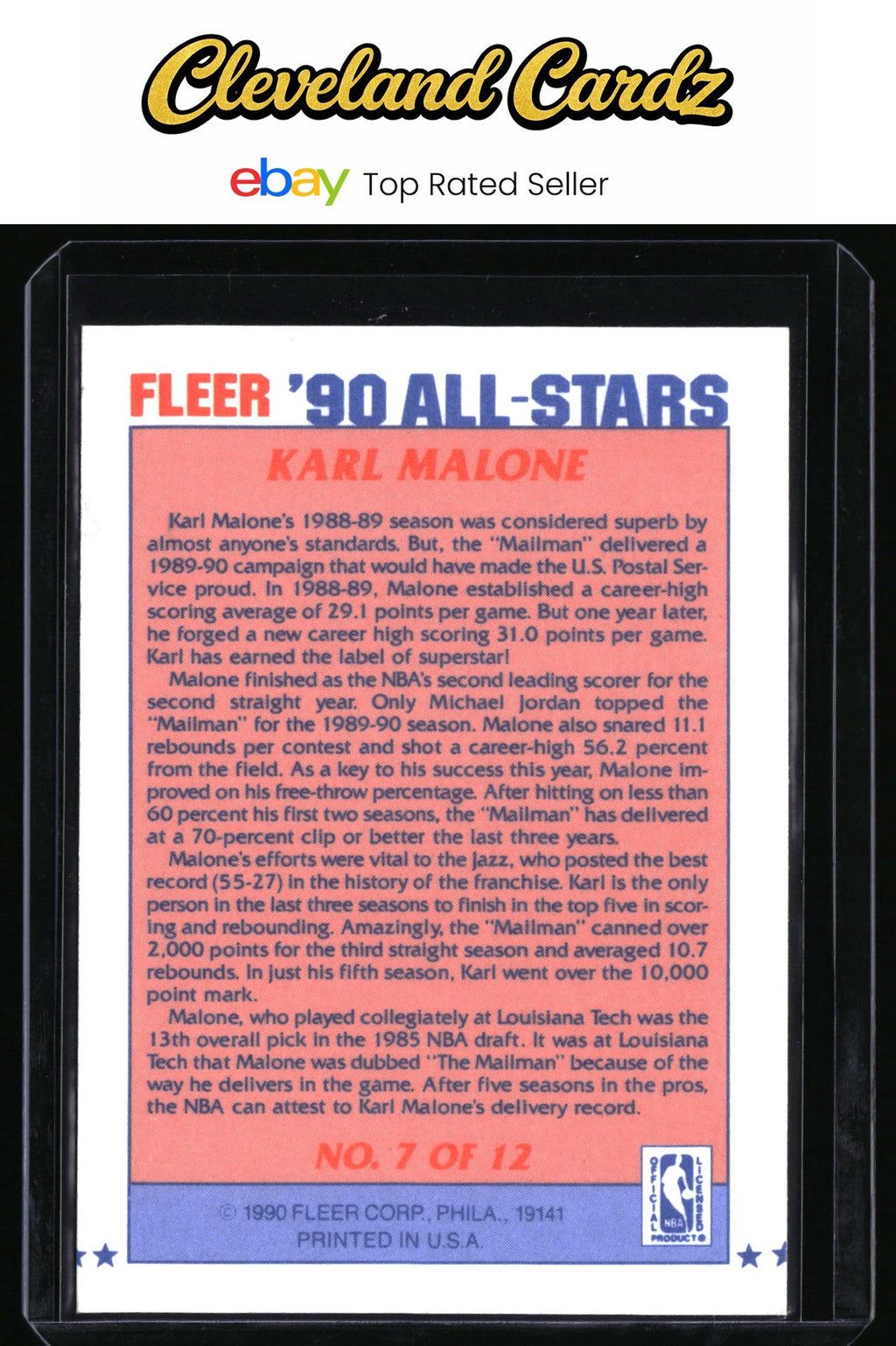1990-91 Fleer #7 Karl Malone All-Stars