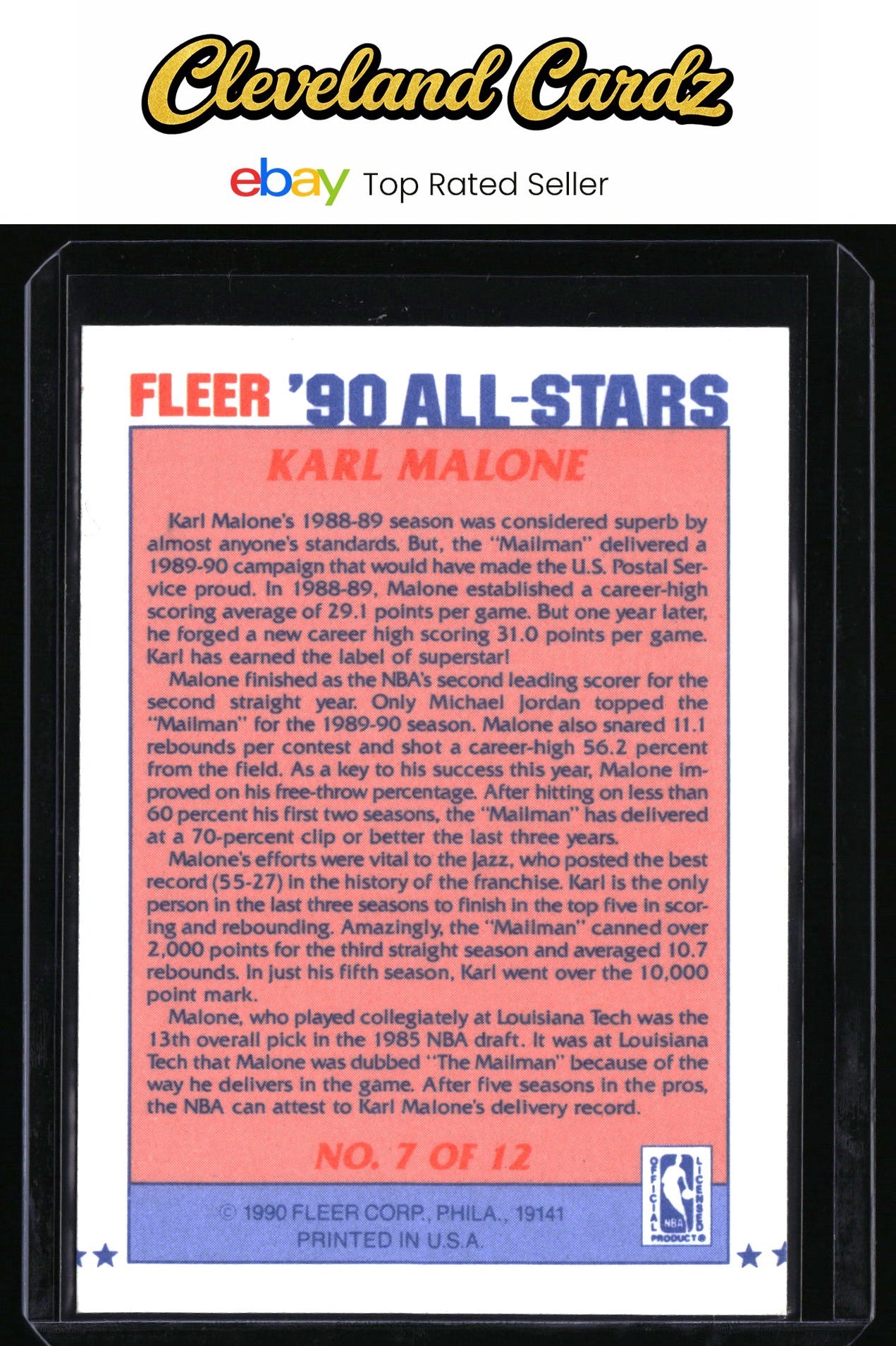 1990-91 Fleer #7 Karl Malone All-Stars