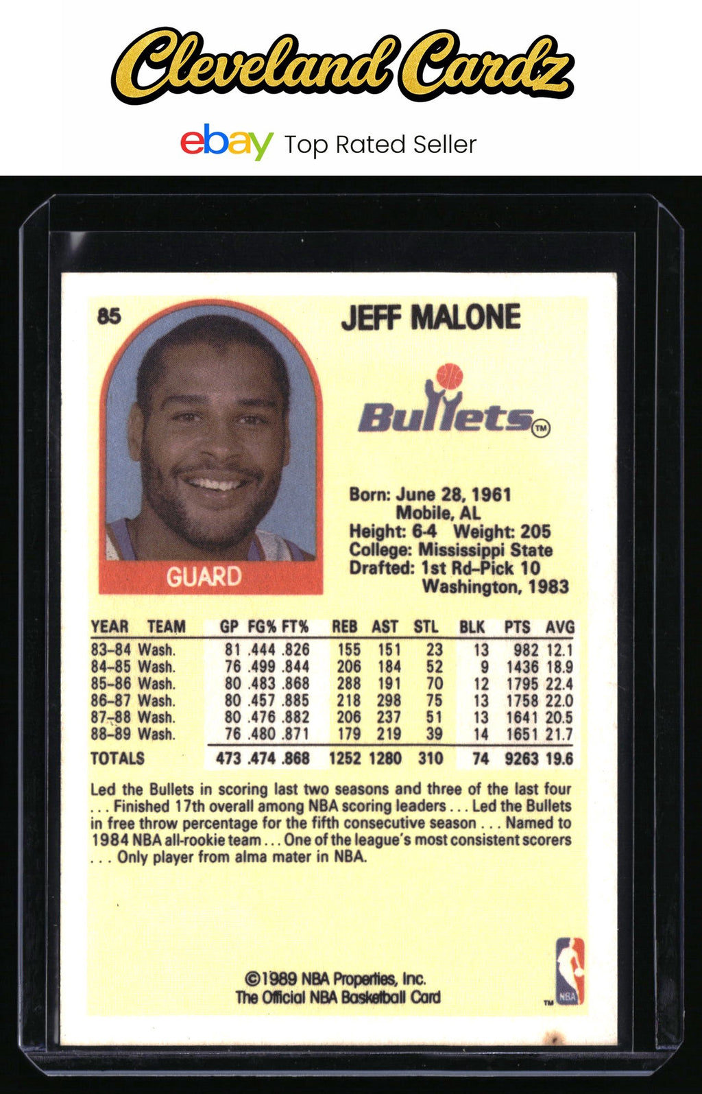 1989-90 Hoops #85 Jeff Malone