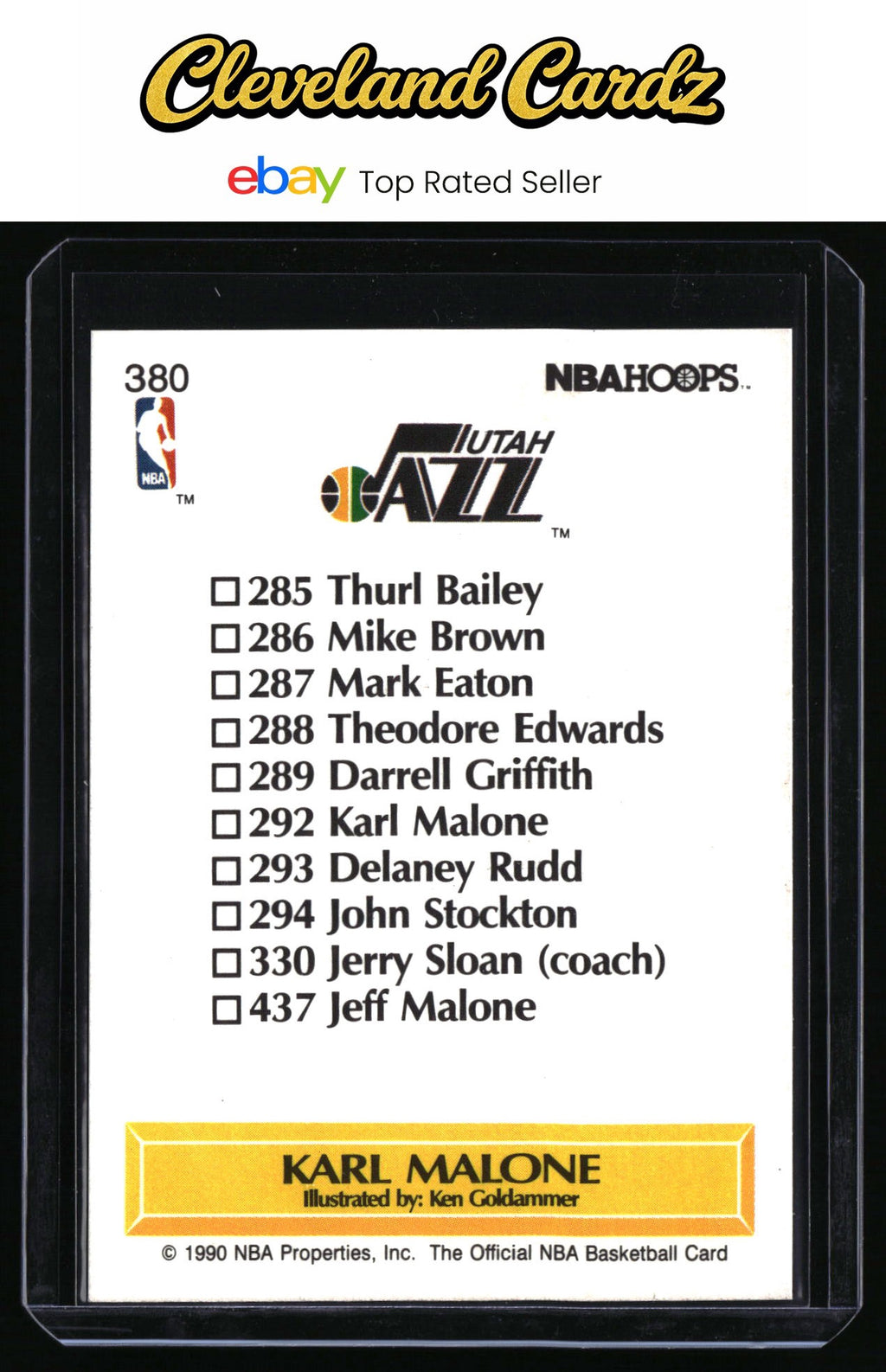 1990-91 Hoops #380 Karl Malone