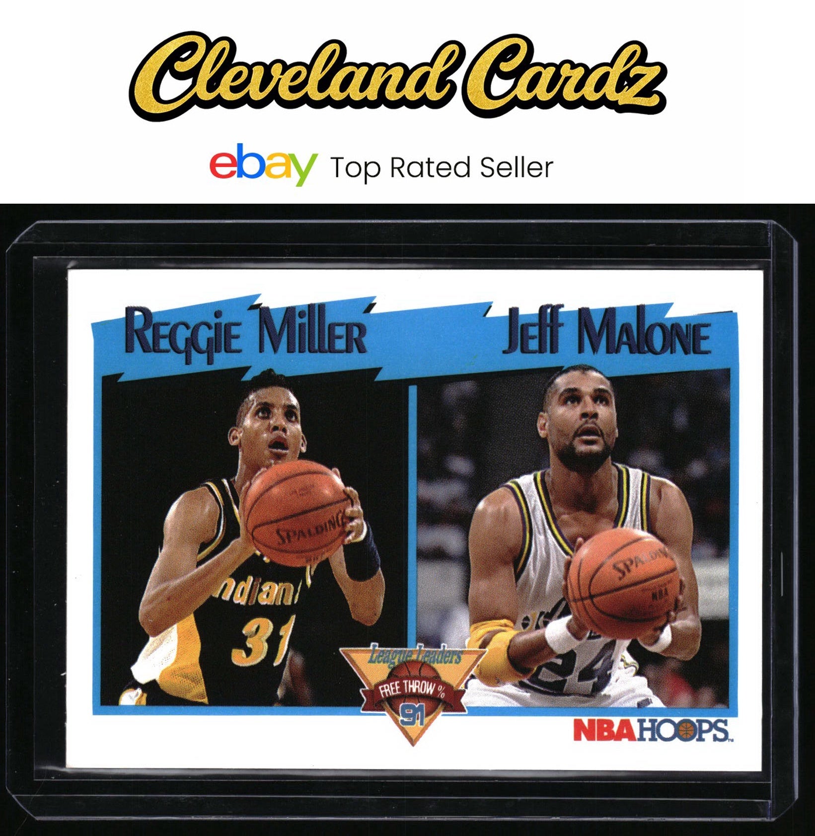 1991-92 Hoops #308 Reggie Miller / Jeff Malone