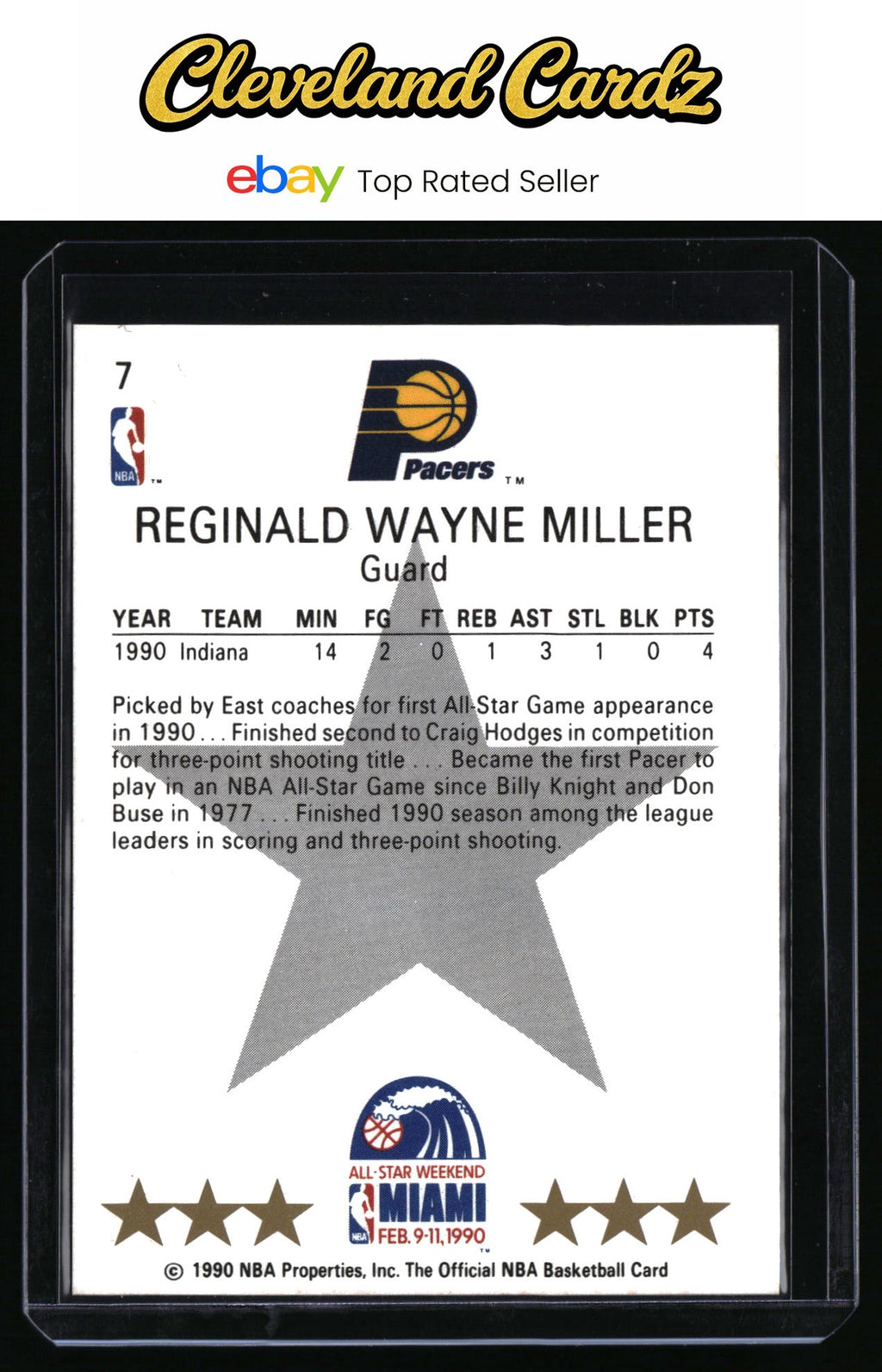 1990-91 Hoops #7 Reggie Miller