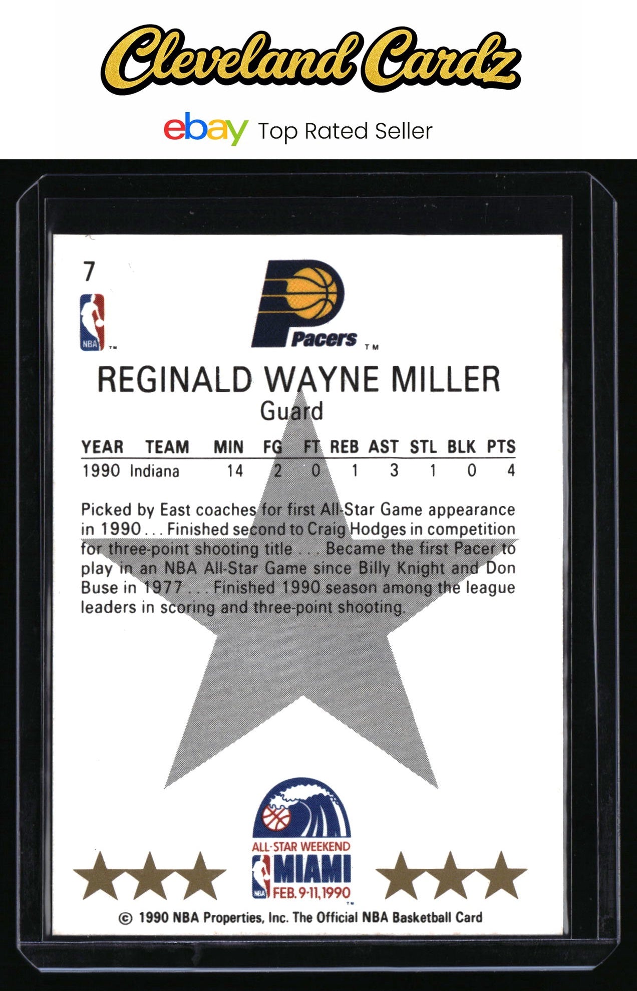 1990-91 Hoops #7 Reggie Miller