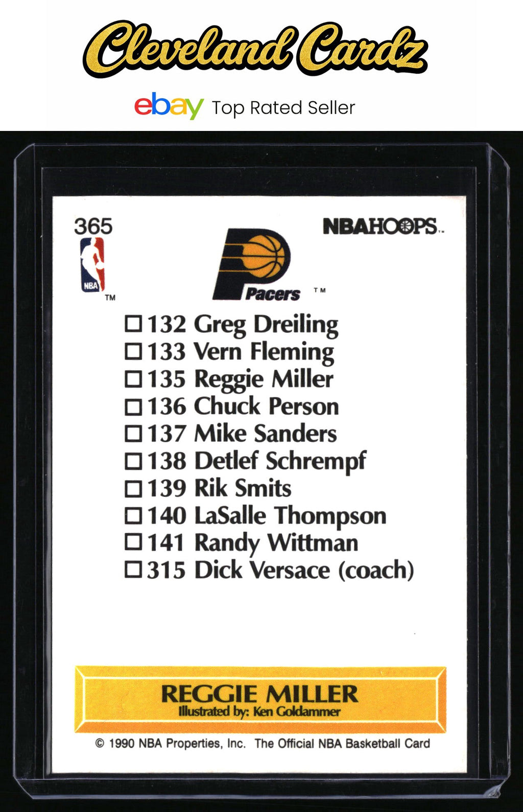 1990-91 Hoops #365 Reggie Miller