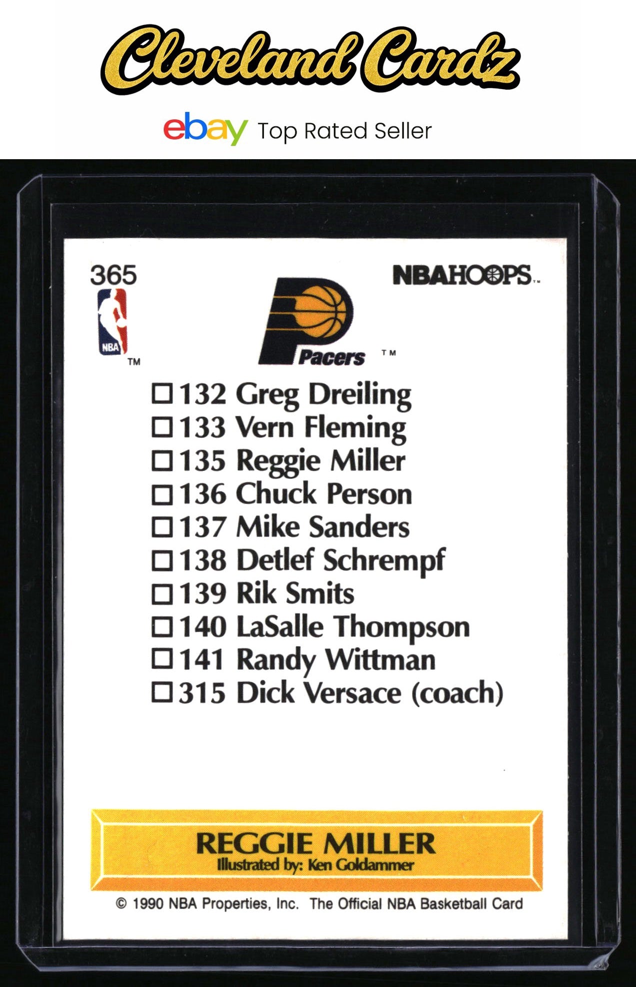 1990-91 Hoops #365 Reggie Miller