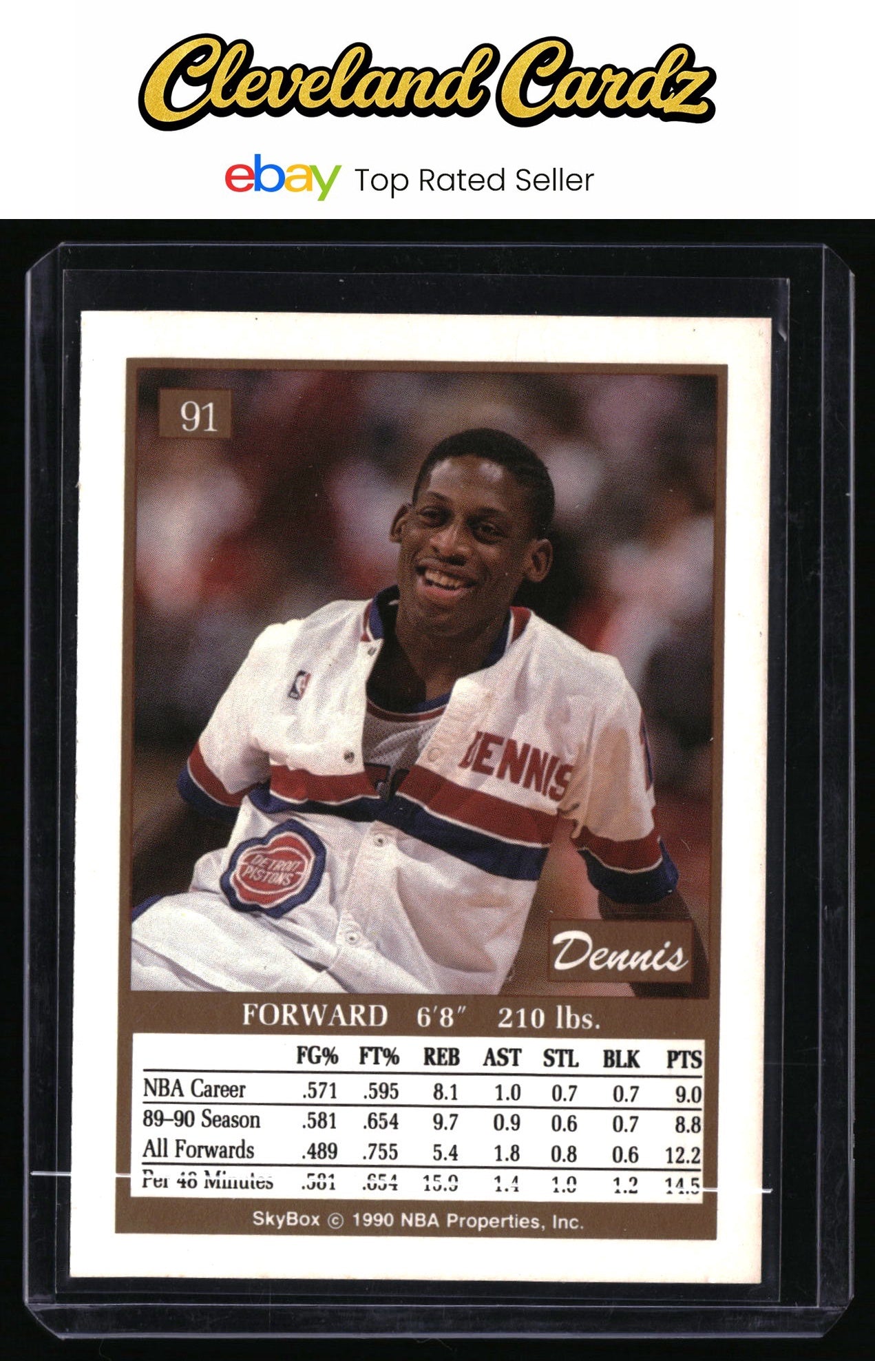 1990-91 SkyBox #91 Dennis Rodman