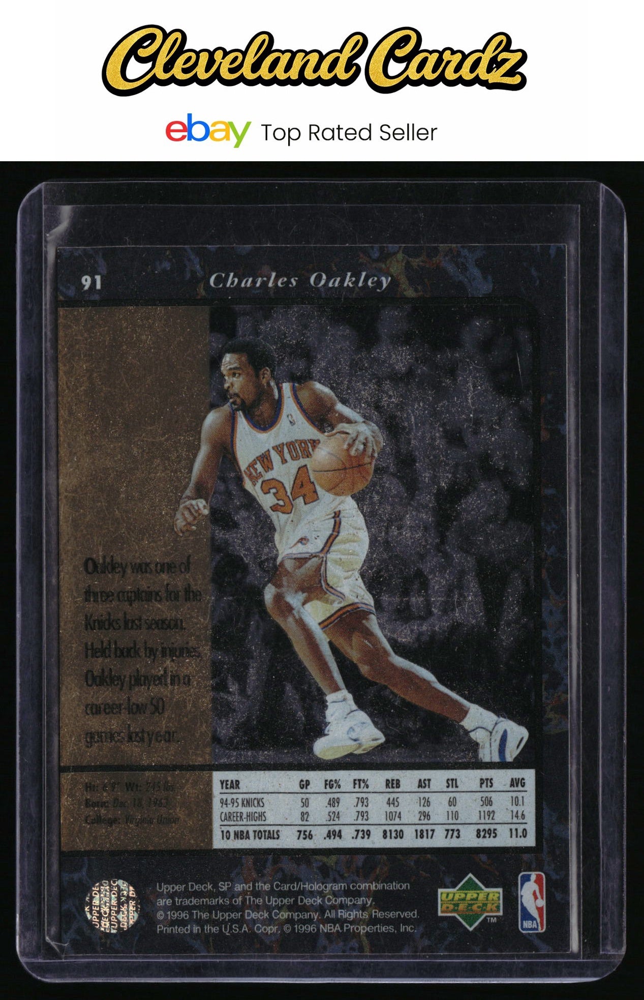 1995-96 SP #91 Charles Oakley