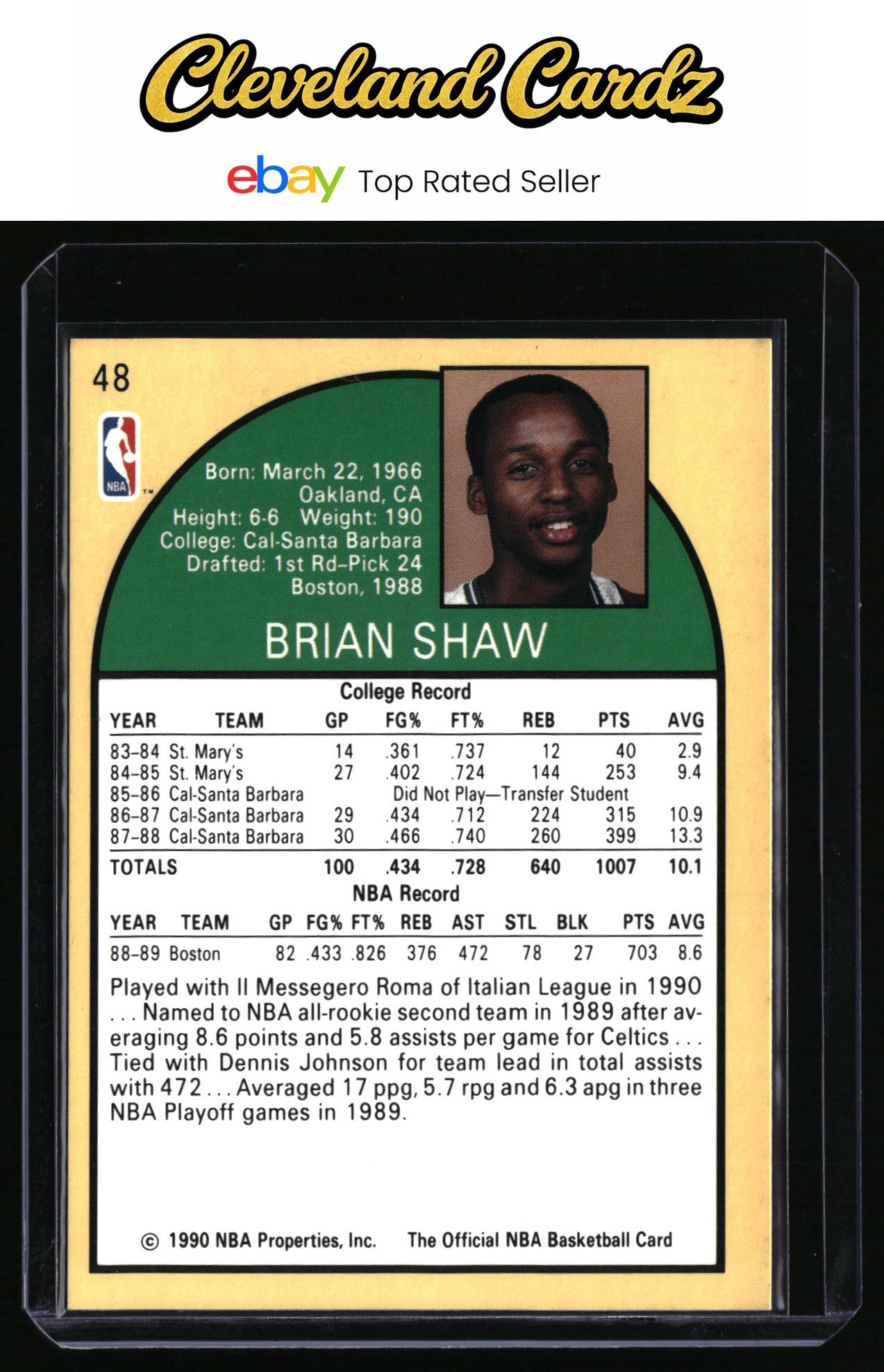 1990-91 Hoops #48 Brian Shaw