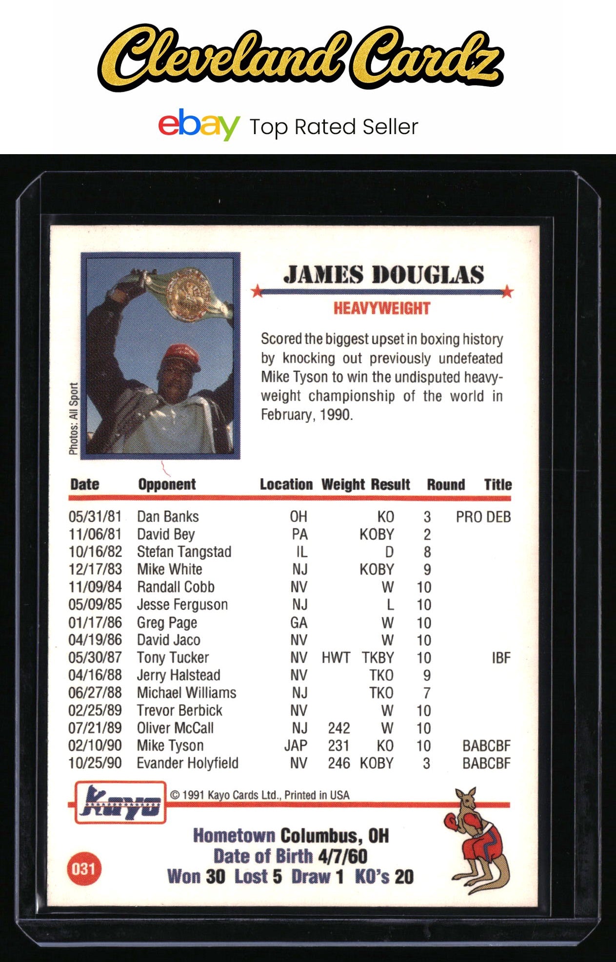 1991 Kayo #031 James Douglas RC