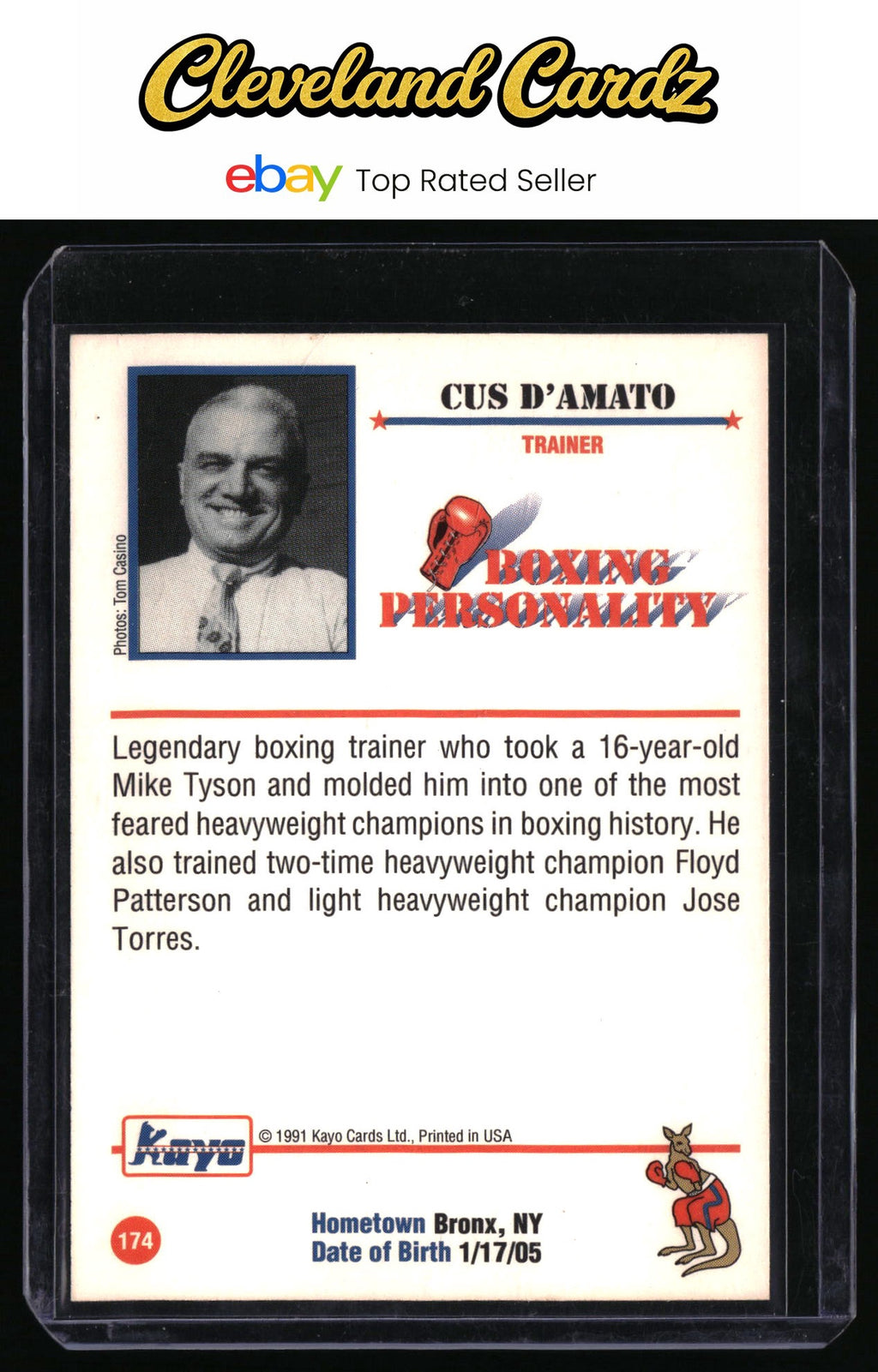 1991 Kayo #174 Cus D'Amato