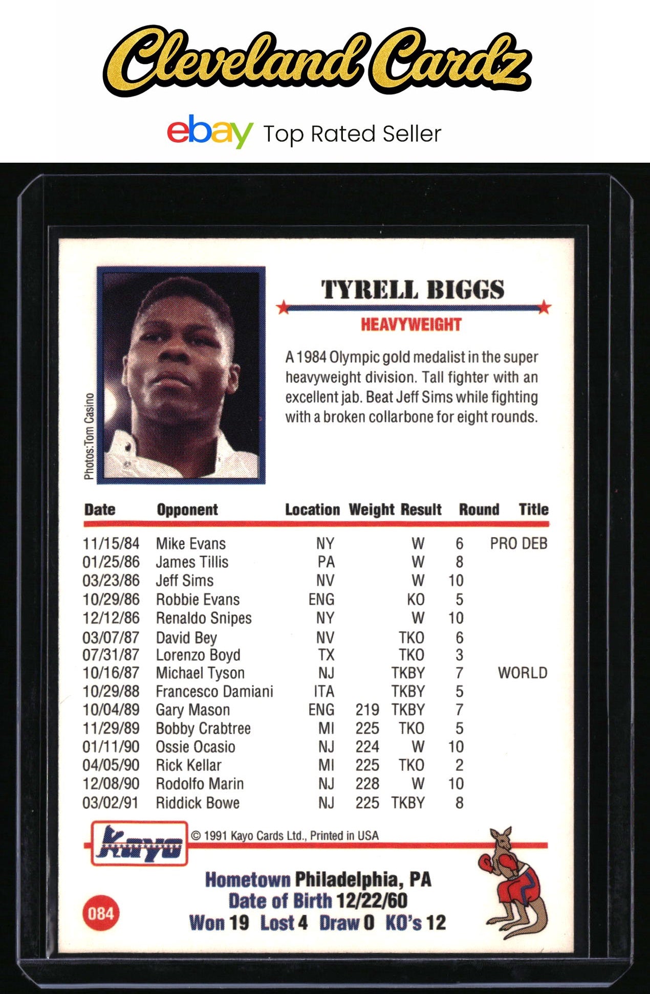 1991 Kayo #084 Tyrell Biggs