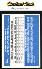 1982 Donruss #452 Mark Clear