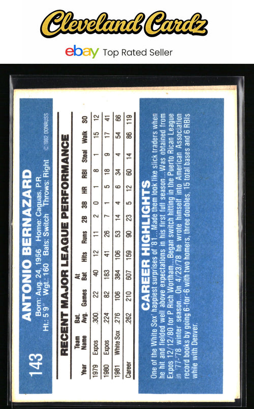 1982 Donruss #208 Dave Stapleton