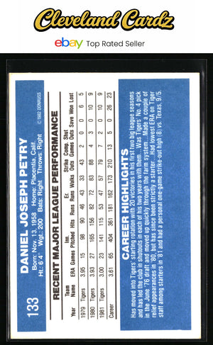 1982 Donruss #133 Dan Petry