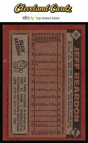 1986 Topps #35 Jeff Reardon
