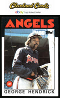 1986 Topps #190 George Hendrick
