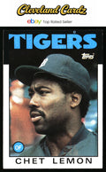1986 Topps #160 Chet Lemon