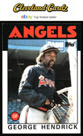 1986 Topps #190 George Hendrick