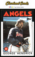 1986 Topps #190 George Hendrick