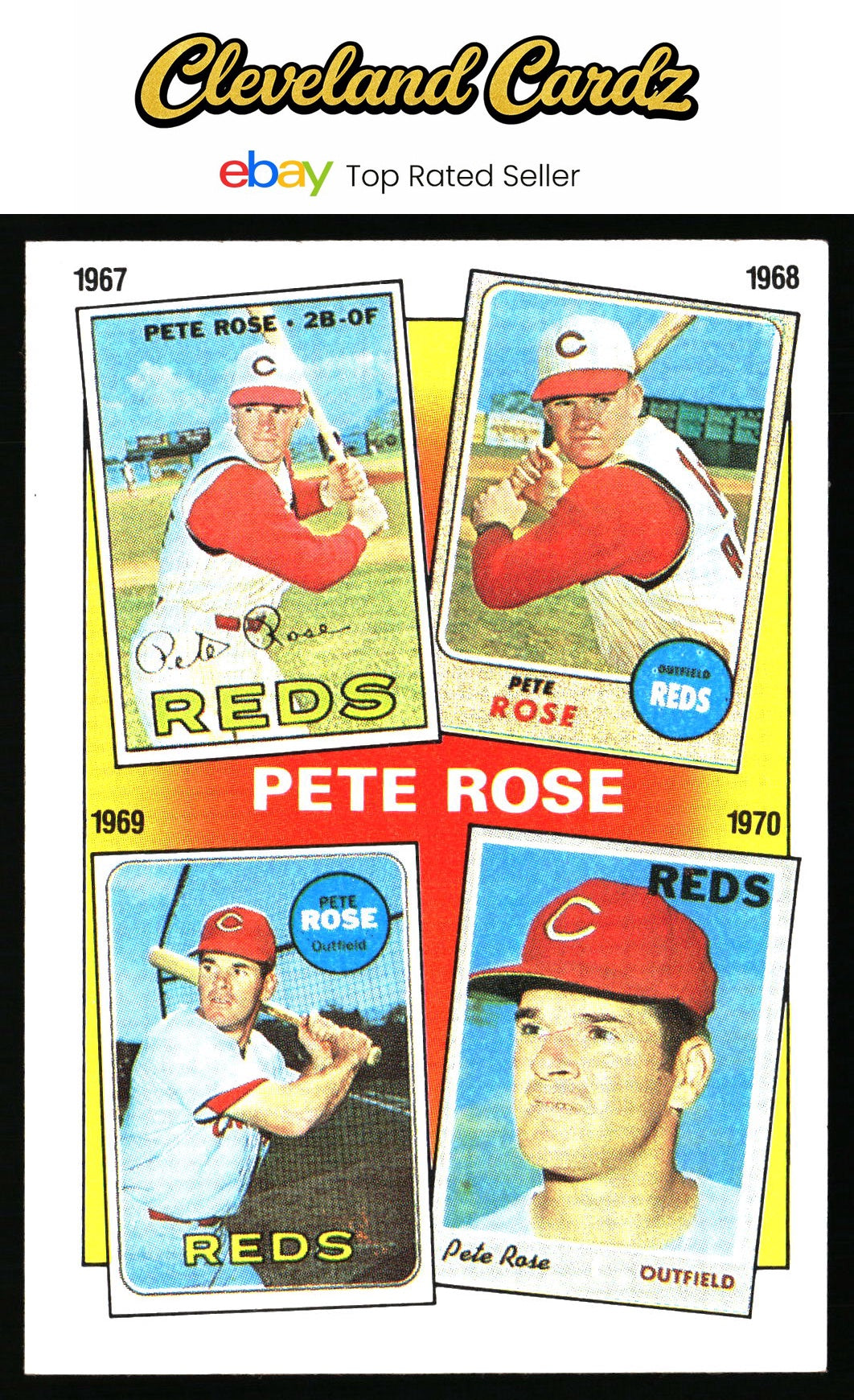 1986 Topps #3 The Pete Rose Years: 1967-1970 TPRY
