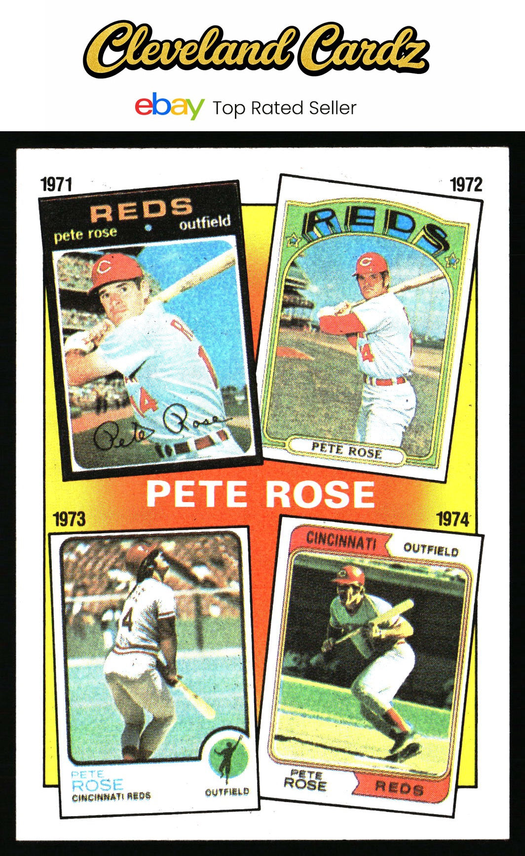 1986 Topps #4 The Pete Rose Years: 1971-1974 TPRY