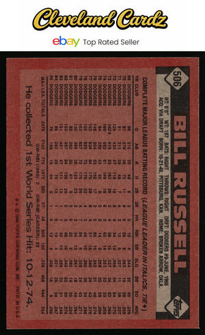 1986 Topps #506 Bill Russell