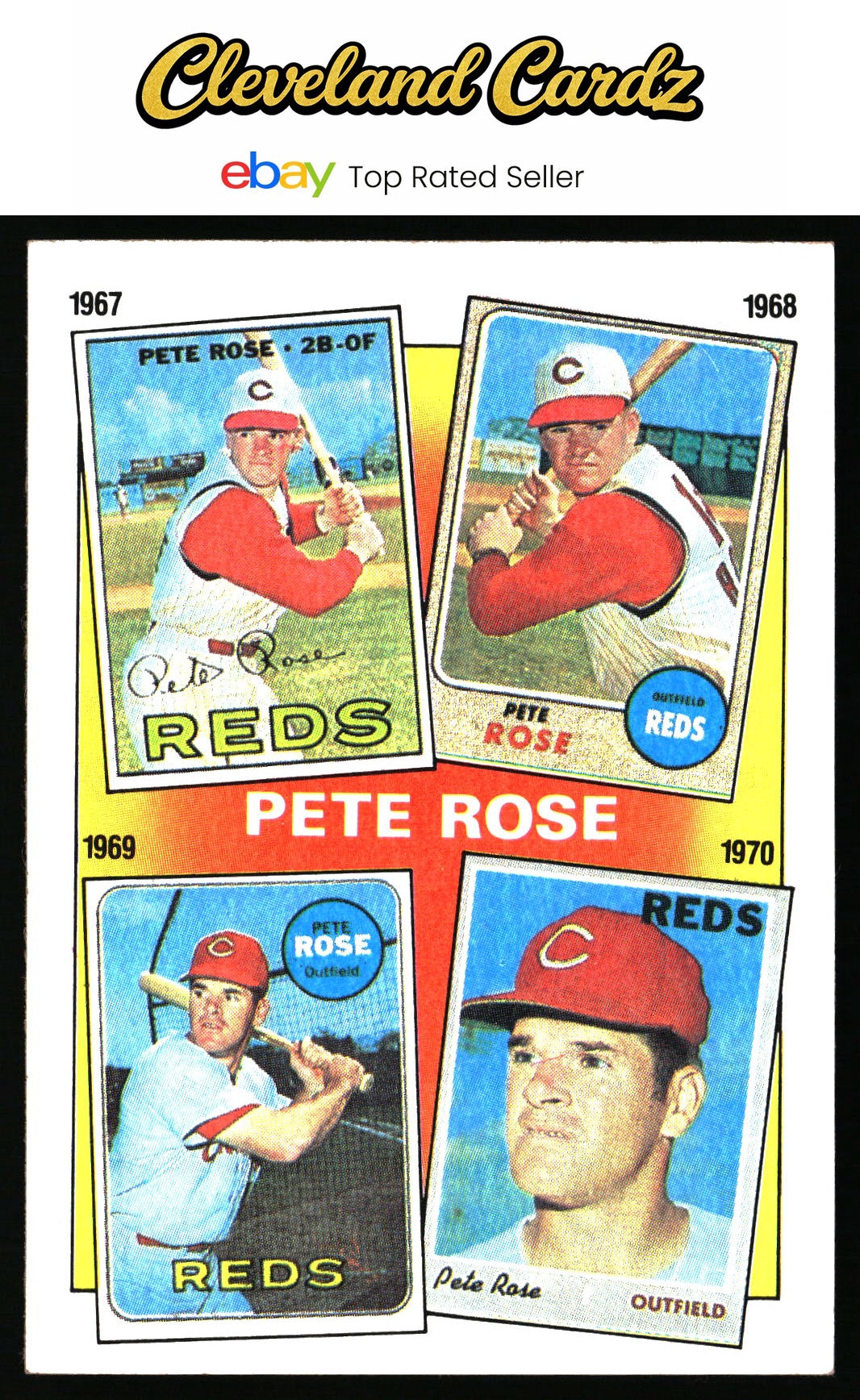 1986 Topps #3 The Pete Rose Years: 1967-1970 TPRY