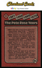 1986 Topps #3 The Pete Rose Years: 1967-1970 TPRY
